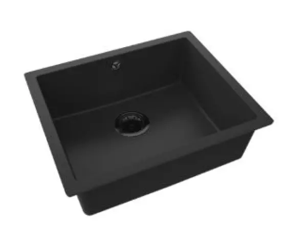 GraniteMy Bremen pia de granito 49x40 cm preto para instalação inferior e nivelada 1208952251.