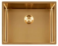 Lorreine 50SP-Gold Luxo Pia de Cozinha Inox PVD Ouro 50x40 embutir, semi-embutir e sobrepor 1208952368