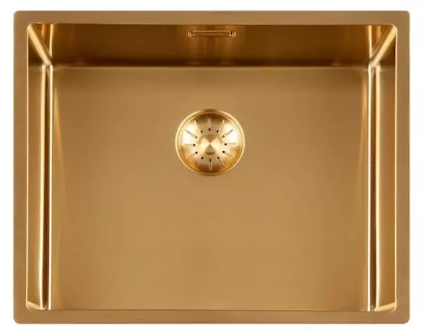 Lorreine 50SP-Gold Luxo Pia de Cozinha Inox PVD Ouro 50x40 embutir, semi-embutir e sobrepor 1208952368