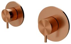 Termóstato de duche embutido Waterevolution Flow com 1 torneira de inversão em cobre