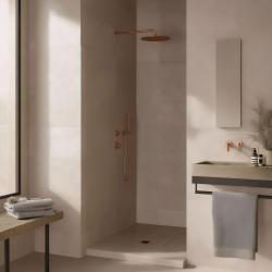 Termóstato de duche embutido Waterevolution Flow com 1 torneira de inversão em cobre