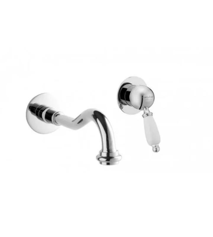 Mistura de lavatório embutida nostálgica PB Vintage com bica de 21cm em cromo