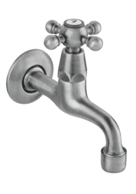 PB torneira de fonte de parede clássica com botão de estrela para água fria preto fosco 1208952981