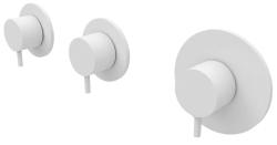 Waterevolution Flow embutido termostato de chuveiro com 2 registros brancos foscos 1208953386