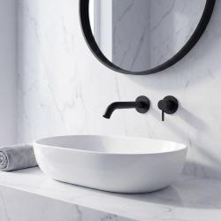 Misturador de lavatório embutido SB Round preto fosco - 102mm