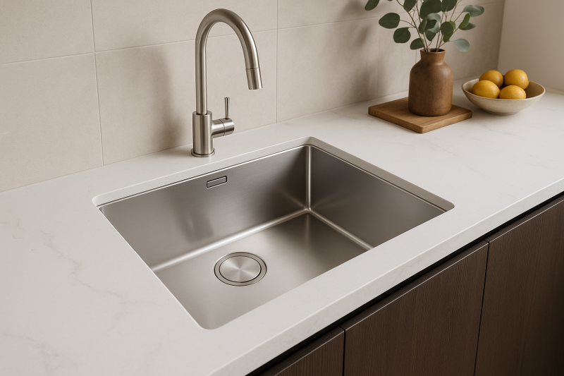 Franke Mythos MYX 110.50 pia de aço inoxidável 50x40cm de embutir 122.0638.199