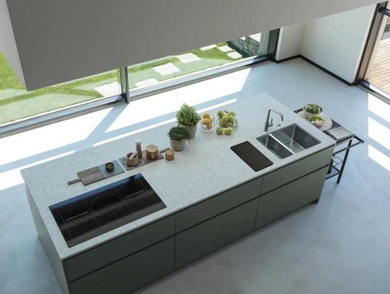 Franke Mythos MYX 160.34.16 BL pia de cozinha de aço inoxidável sob bancada com uma cuba e meia 34+16cm 122.0638.273