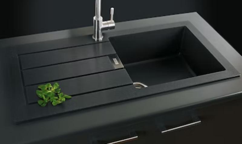 Franke Sirius 2 S2D 611 pia de plástico com escorredor preto de superfície 100x50 143.0634.480