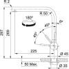 Franke Keukenkraan Atlas Neo vaste uitloop Black Steel 115.0550.424