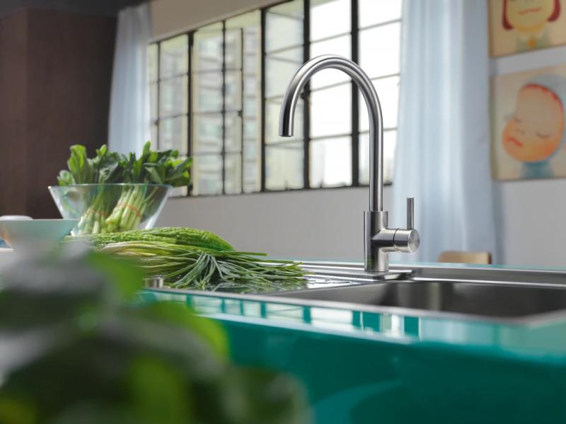 Franke Torneira de Cozinha Eos Neo bica giratória totalmente em aço inoxidável 115.0590.044