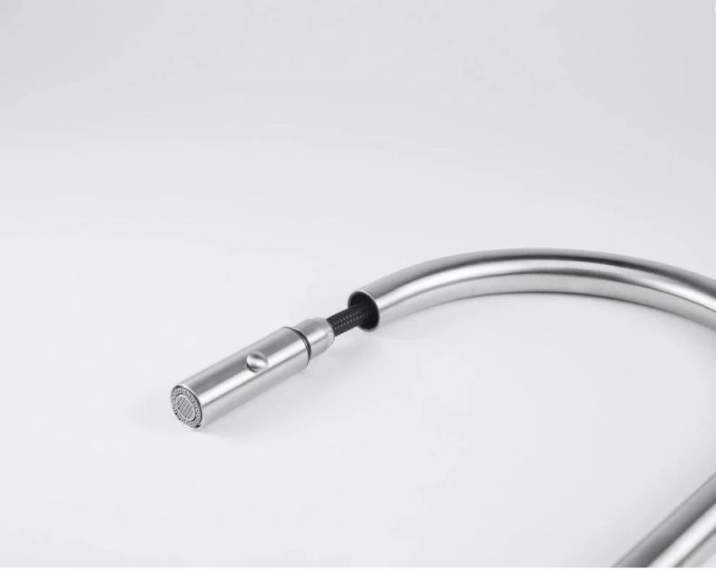 Torneira de Cozinha Franke Eos Neo com bica extensível e ducha retrátil totalmente em aço inoxidável 115.0590.045