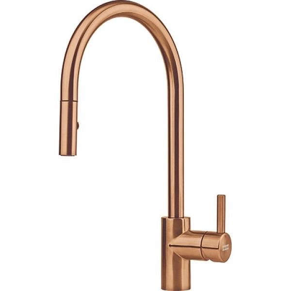 Franke torneira de cozinha de cobre Eos Neo com bica extensível e spray retrátil pvd copper 115.0628.254