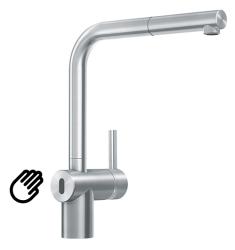 Franke torneira de cozinha com sensor em aço inox escovado Atlas Neo com bica extensível inox 115.0625.523