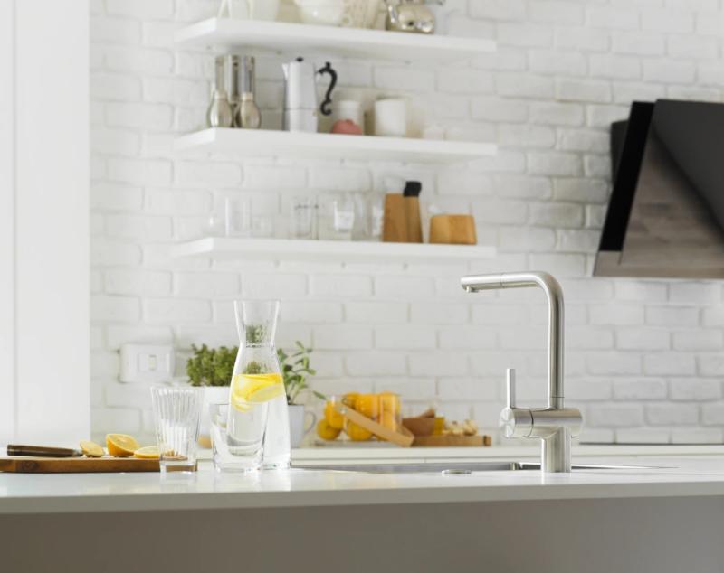 Franke torneira de cozinha com sensor em aço inox escovado Atlas Neo com bica extensível inox 115.0625.523