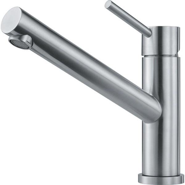 Franke Orbit torneira de cozinha de aço inoxidável maciço com bica giratória inox 115.0569.290