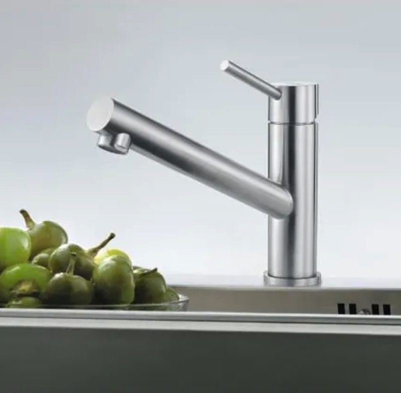 Franke Orbit torneira de cozinha de aço inoxidável maciço com bica giratória inox 115.0569.290