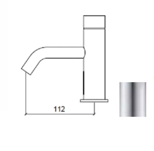 Waterevolution Flow torneira eletrônica para lavatório com infravermelho a bateria inox T110EIE