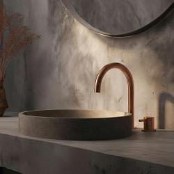 Waterevolution Flow torneira de lavatório de 2 furos PVD cobre escovado T1121UCPE