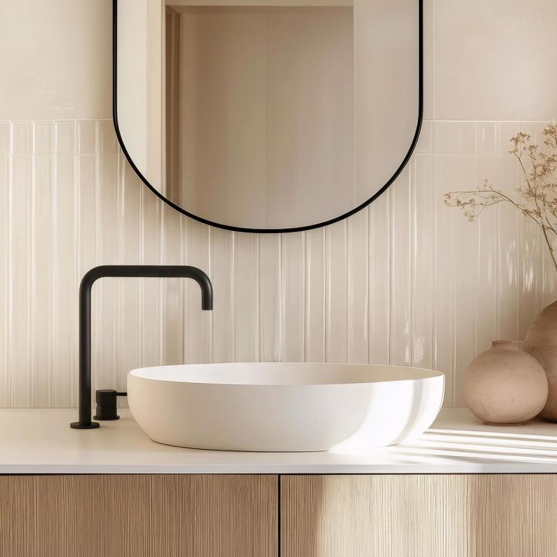 Waterevolution Flow misturador de lavatório de 2 furos bica alta 222 preto fosco T122HPR