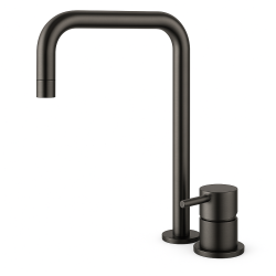 Waterevolution Flow misturadora de lavatório de 2 furos, bica alta 222 PVD Gun Metal T122HGME