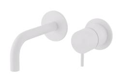 Waterevolution Flow embutida torneira de pia branca bica 10cm T116BBR-10