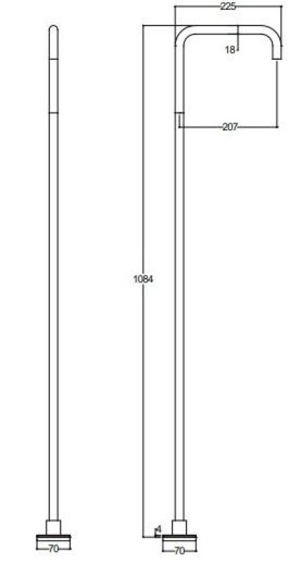Waterevolution Flow Torneira de lavatório independente Bica PVD Cobre escovado T1.676.CP.E