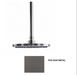 Waterevolution Flow chuveiro de teto 250mm com conexão de teto PVD Gun Metal T164225GME