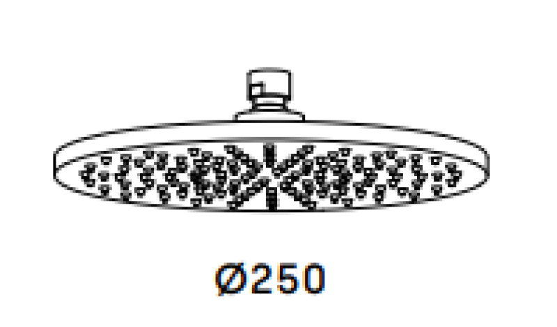 Waterevolution Flow chuveiro de teto 250mm Latão Escovado T164325LE