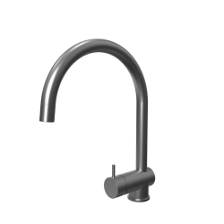 Waterevolution Flow misturador de cozinha PVD Gun metal com bica extensível T155GME