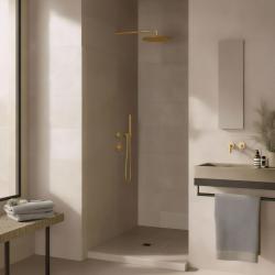 Termóstato de duche embutido Waterevolution Flow com 1 torneira de inversão em ouro claro 1208954644