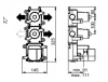 SB AESTHETICS Round Inbouw thermostaatkraan met 2 uitgangen / 2 x stopkraan chroom 1208954946 (kloon)