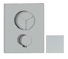 SB Push Square Embutir torneira termostática com botão de pressão, desviador de 3 vias e controlador de volume, branco fosco 1208955135