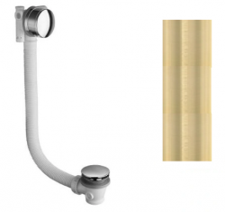 Waterevolution transbordamento de banheira com combinação de enchimento de banheira PVD Light Gold B1ENCHWGE