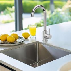 Quadri Coventry misturador de cozinha cromado com bica giratória 1208956031