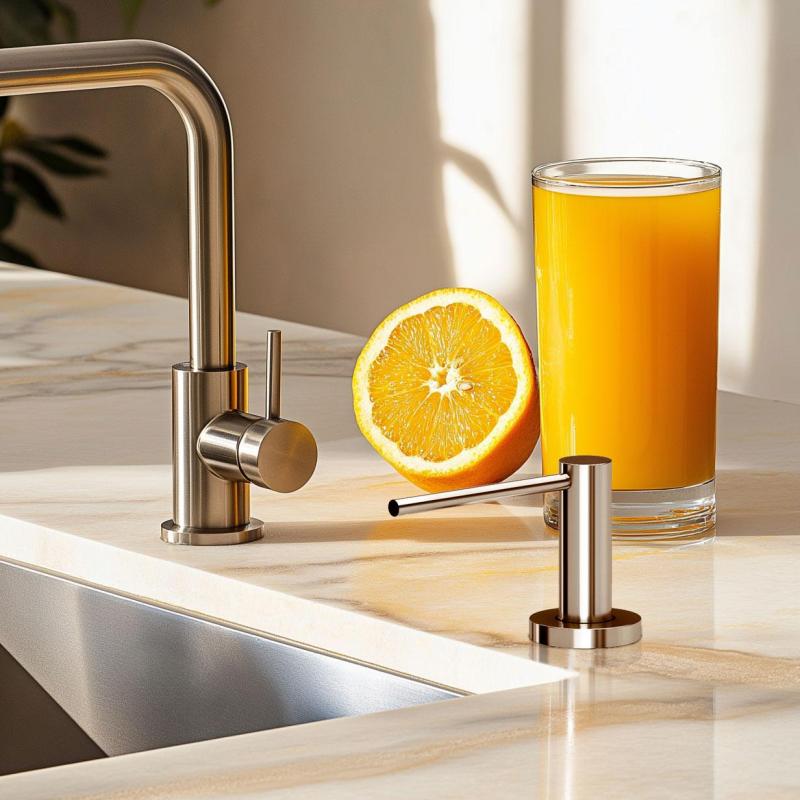 Quadri Swindon Luxo Dispensador de Sabão Embutido cromado, recarregável por cima 1208956049