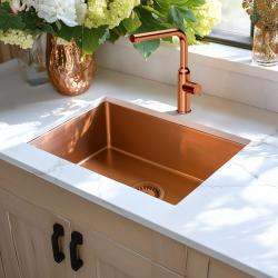 Quadri Stamford torneira de cozinha com bica removível pvd cobre 1208956083