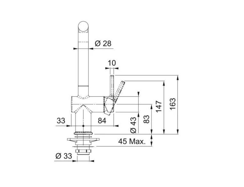 Franke Active L Torneira de Cozinha preto fosco com bica giratória 115.0653.371