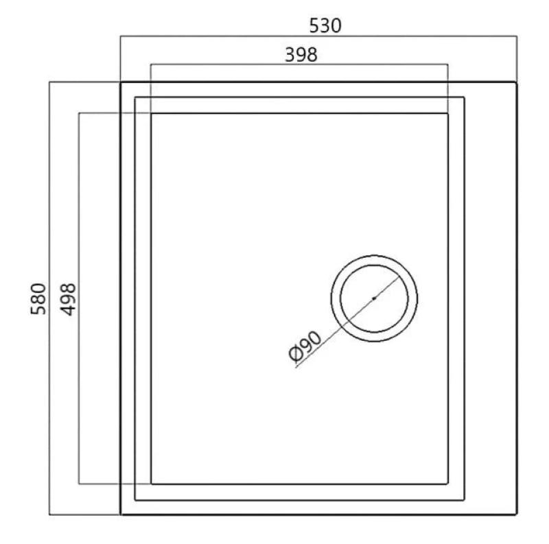 Pia de montagem branca 58x53cm com bancada para torneira e plugue de aço inoxidável 1208956763.