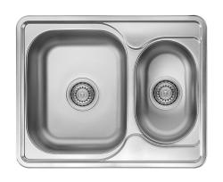Ausmann Basic inoxidável 1,5 pia de montagem reversível 63x50 cm incluindo sifão 1208956969