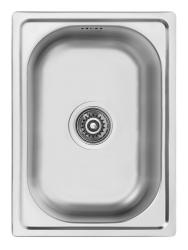 Ausmann Basic pequena pia de montagem em aço inoxidável 35x48 cm incluindo sifão 1208956971