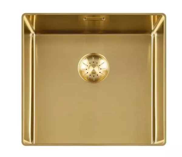 Lorreine 40SL1016-GOLD Pia Slim 40x40cm embutir escovado Ouro