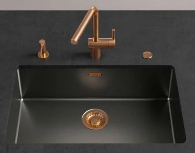 Franke Mythos meesterwerk korfplugset goud met overloop 112.0652.898