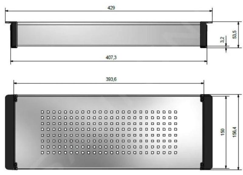 Franke Kubus 2.0 cesto de inserção em aço inoxidável 429x156mm modelo vinculado 112.0394.981