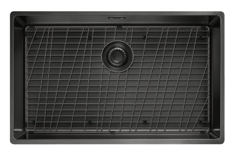 Franke Mythos Masterpiece BXM 210.68 grande pia de metal com acabamento PVD em antracite 685x410mm para instalação embutida e debaixo do balcão 127.0674.440