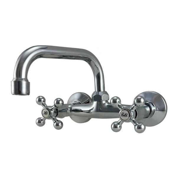 AquaTrimo Vivaldi torneira de parede para cozinha clássica com bica superior em cromo 21VV7066CM