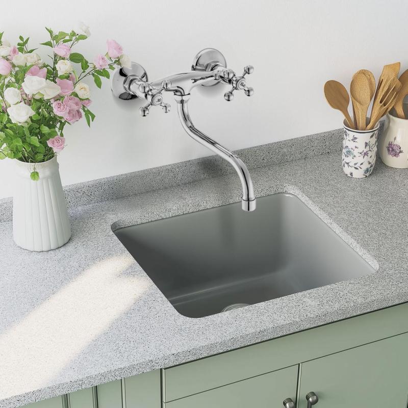 AquaTrimo Vivaldi torneira de parede para cozinha clássica cromada 21VV7068CM