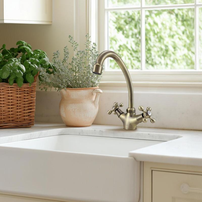 AquaTrimo Vivaldi torneira de cozinha nostálgica bronze 21VV7067BN