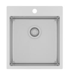 Ausmann Oder Blue pia de aço inoxidável 45x50cm de montagem plana e de sobreposição com bancada para torneira 1208957117