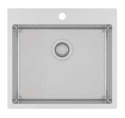Ausmann Oder Blue pia de aço inoxidável 55x50cm de embutir e sobrepor com bancada para torneira 1208957118