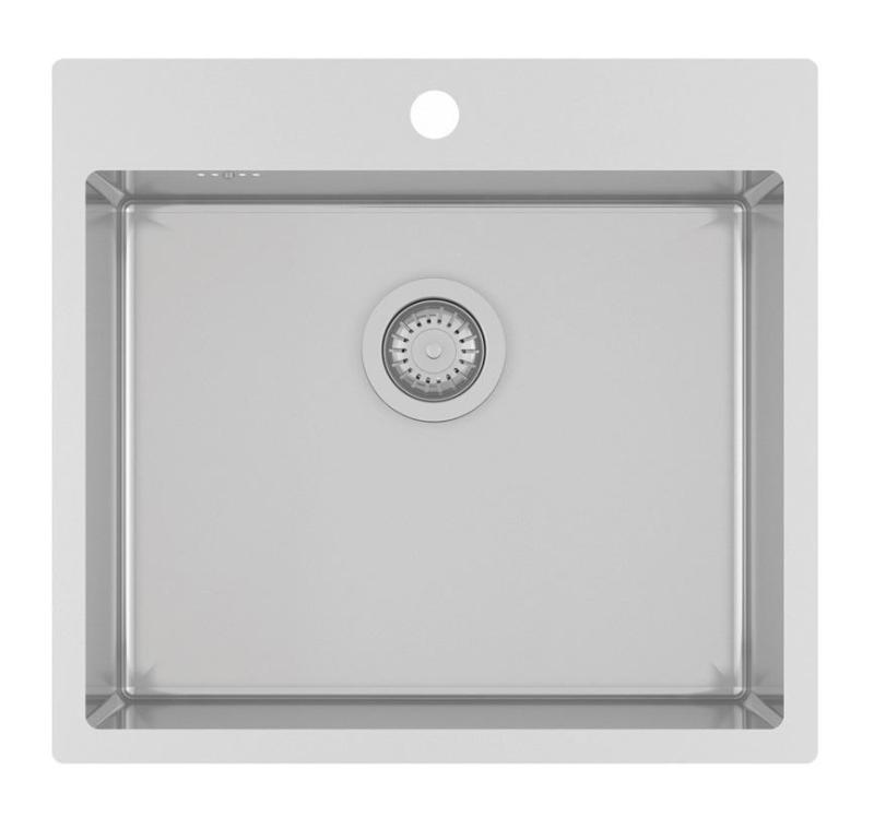 Ausmann Oder Blue pia de aço inoxidável 55x50cm de embutir e sobrepor com bancada para torneira 1208957118